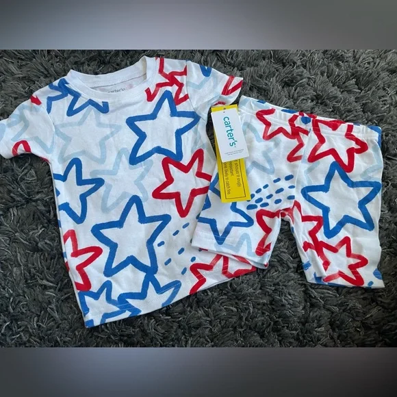 Carter's Pajamas Brand New Months Carters Red White Blue
